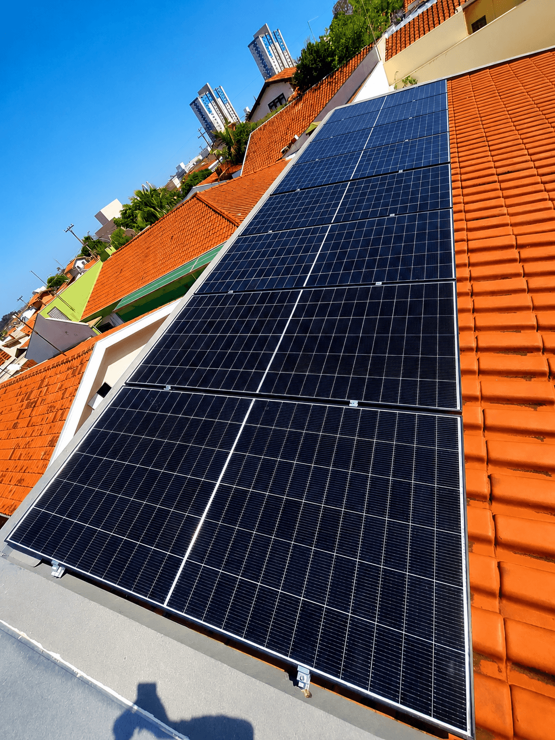 Instalação de painéis solares residencial